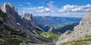 Blick vom Gartnerkofel auf den Startabschnitt